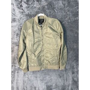 21Men An American Brand Los Angeles Khaki Tan Bomber Jacket Mens Medium Full Zip